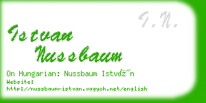 istvan nussbaum business card